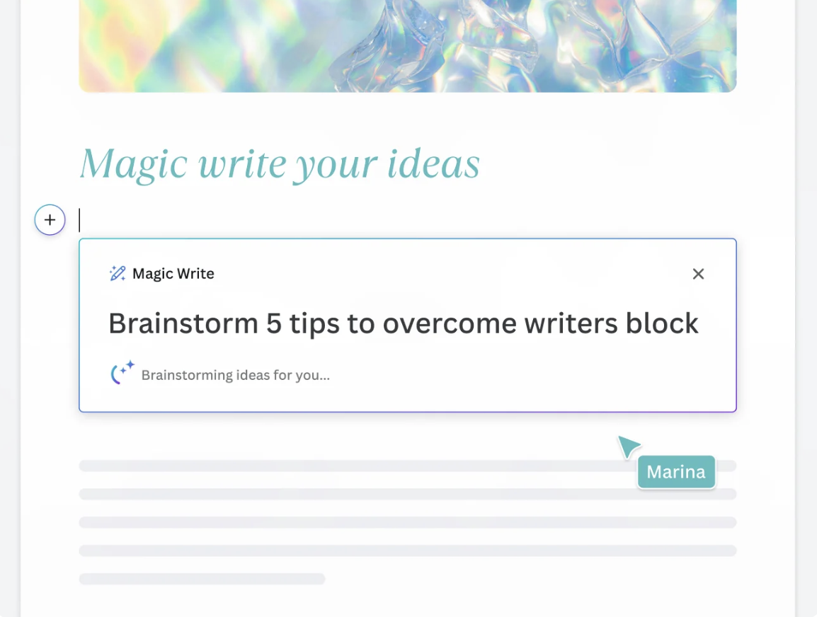 Canva Magic Write